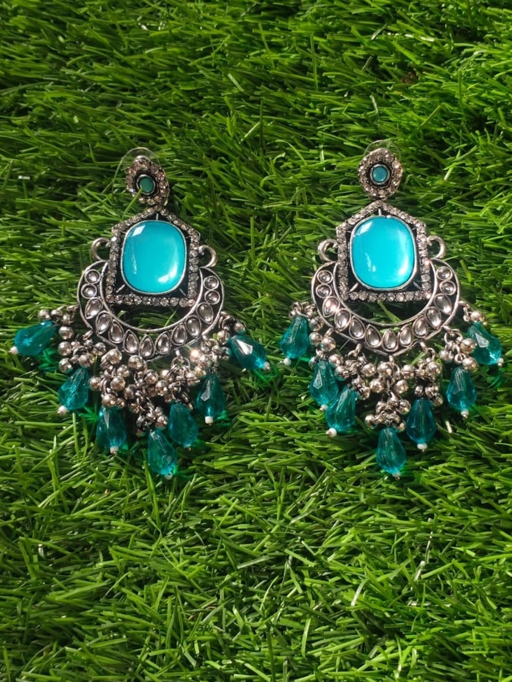 Turquoise Teardrop Dangle Earrings - Women Jewelry🌷🌷🌷🌷